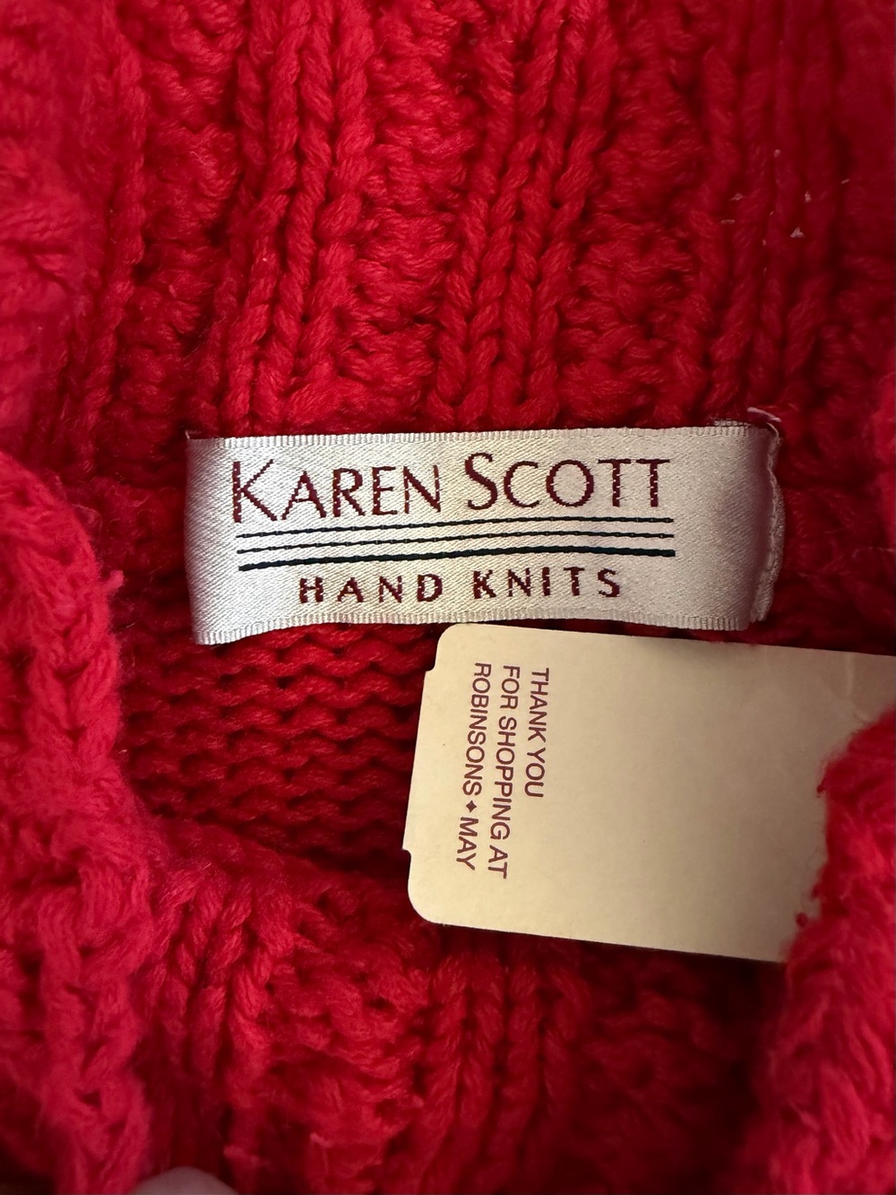 Vtg Karen Scott sweater features a vibrant, Cottagecore hand-knit Baking Theme - Picture 10 of 11